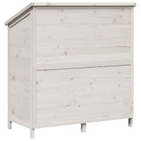 Produktbild för Trädgårdshus med tak Vit 106,5 x 56 x 113,5 cm Massivt Furu