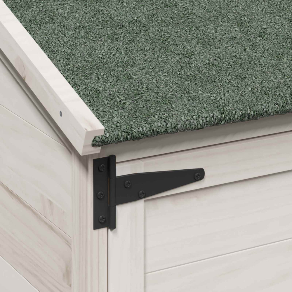 Produktbild för Trädgårdshus med tak Vit 106,5 x 56 x 113,5 cm Massivt Furu