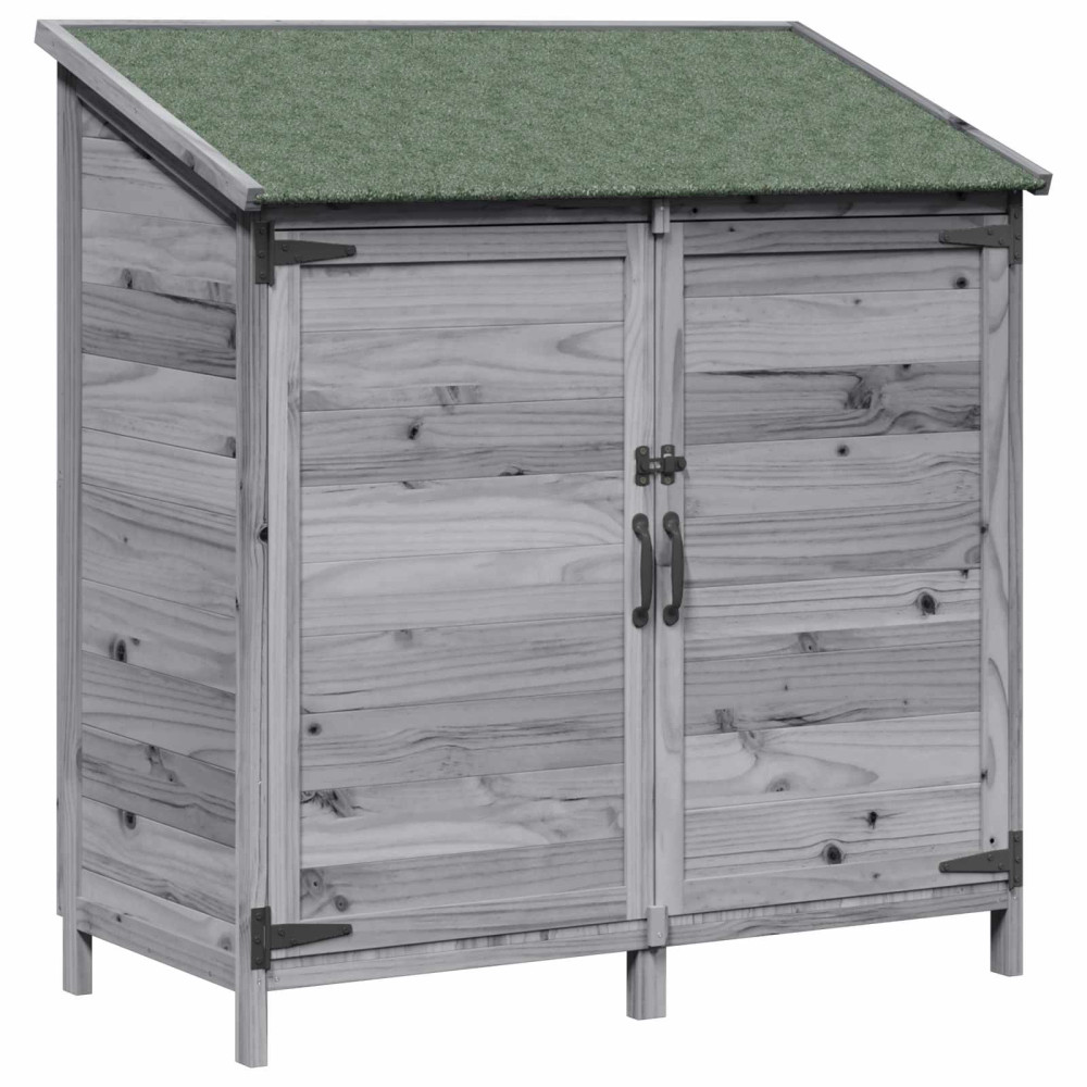 Produktbild för Trädgårdshus med tak Grå 106,5 x 56 x 113,5 cm Massivt Furu
