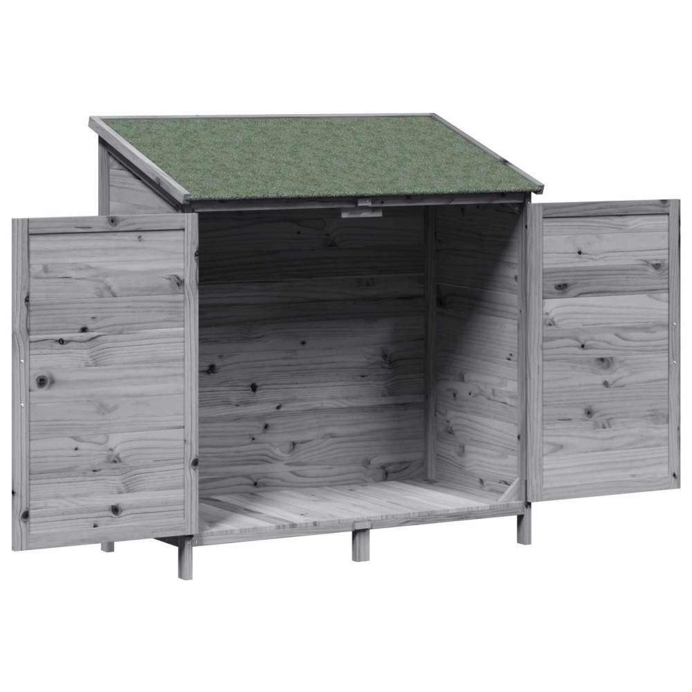 Produktbild för Trädgårdshus med tak Grå 106,5 x 56 x 113,5 cm Massivt Furu