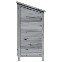 Produktbild för Trädgårdshus med tak Grå 106,5 x 56 x 113,5 cm Massivt Furu