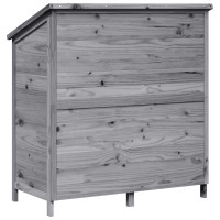 Produktbild för Trädgårdshus med tak Grå 106,5 x 56 x 113,5 cm Massivt Furu