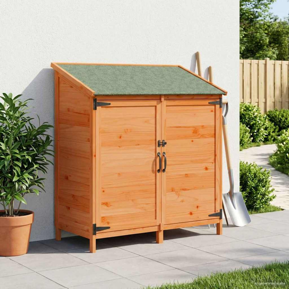 Produktbild för Trädgårdshus med tak Brun 106,5 x 56 x 113,5 cm Massivt Furu