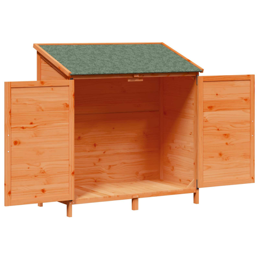 Produktbild för Trädgårdshus med tak Brun 106,5 x 56 x 113,5 cm Massivt Furu