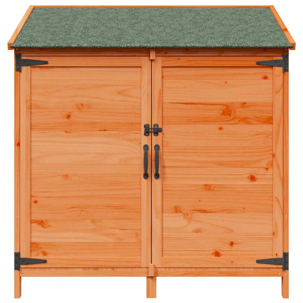 Produktbild för Trädgårdshus med tak Brun 106,5 x 56 x 113,5 cm Massivt Furu