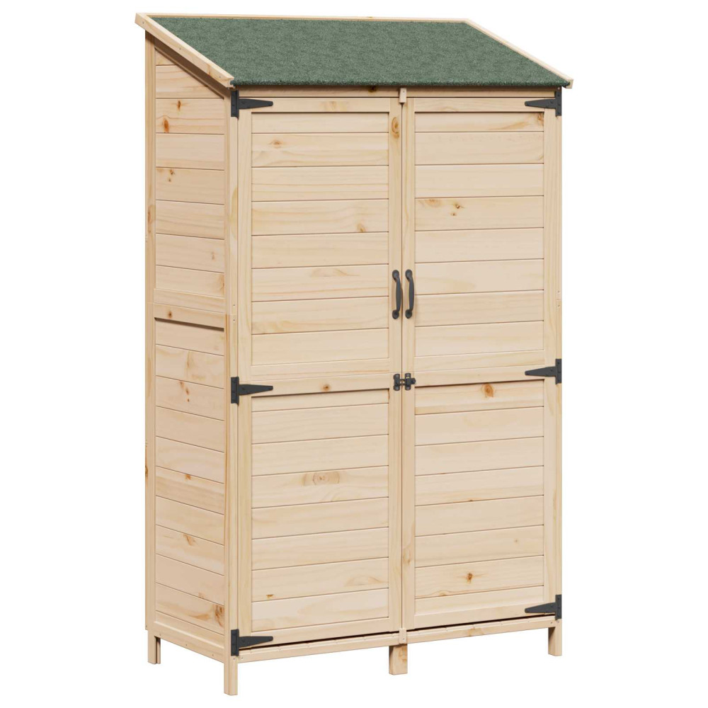 Produktbild för Trädgårdshus med tak Naturlig 106,5 x 56 x 176 cm Massivt Furu