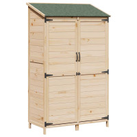 Produktbild för Trädgårdshus med tak Naturlig 106,5 x 56 x 176 cm Massivt Furu