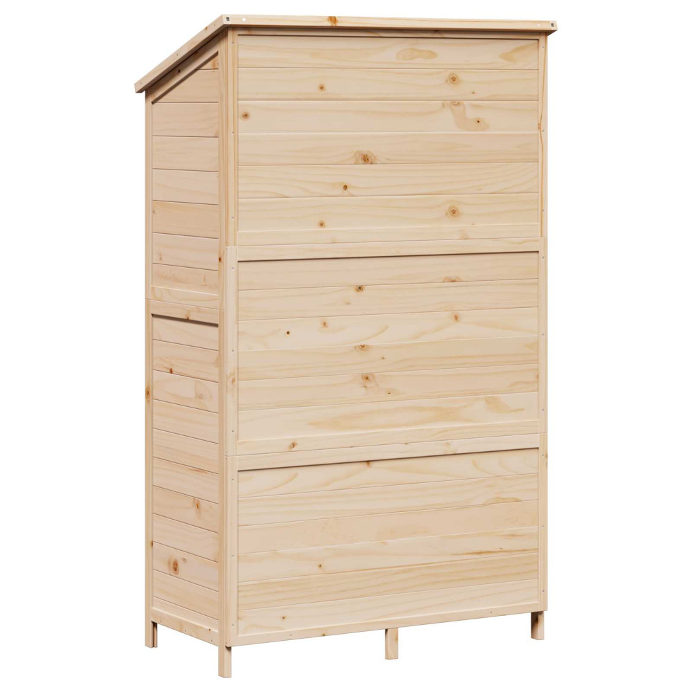 Produktbild för Trädgårdshus med tak Naturlig 106,5 x 56 x 176 cm Massivt Furu