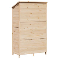 Produktbild för Trädgårdshus med tak Naturlig 106,5 x 56 x 176 cm Massivt Furu