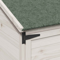 Produktbild för Trädgårdshus med tak Vit 106,5 x 56 x 176 cm Massivt Furu