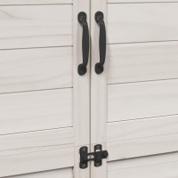 Produktbild för Trädgårdshus med tak Vit 106,5 x 56 x 176 cm Massivt Furu