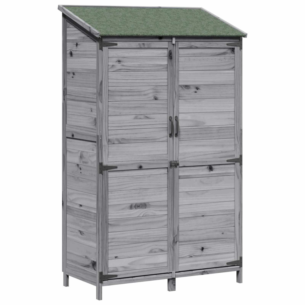 Produktbild för Trädgårdshus Grå 106,5 x 56 x 176 cm Konstruerat trä