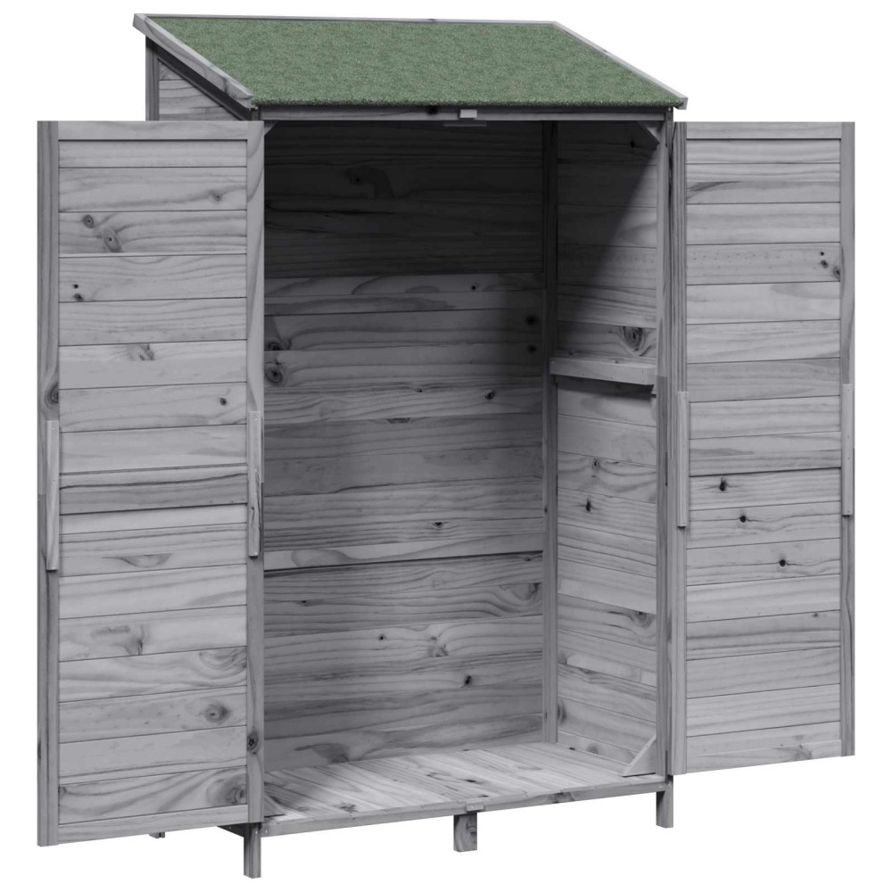 Produktbild för Trädgårdshus Grå 106,5 x 56 x 176 cm Konstruerat trä