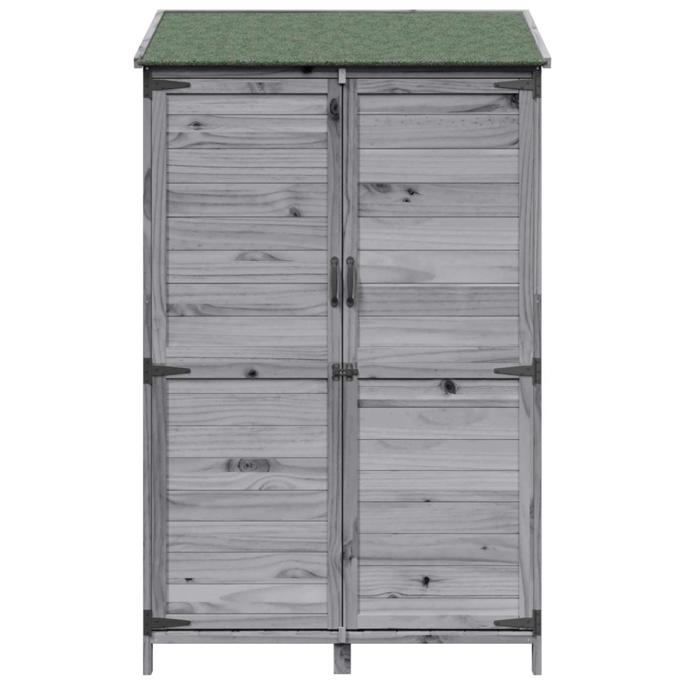 Produktbild för Trädgårdshus Grå 106,5 x 56 x 176 cm Konstruerat trä