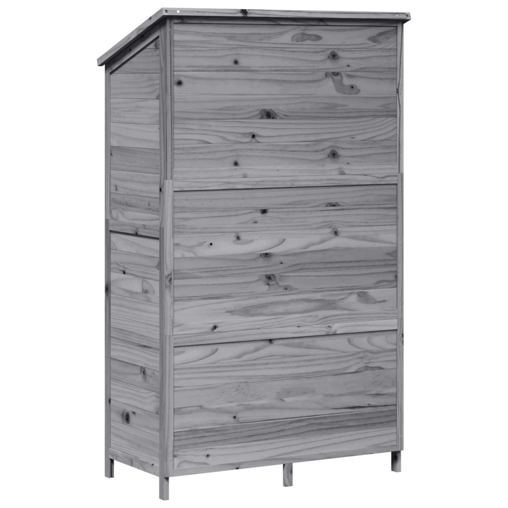 Produktbild för Trädgårdshus Grå 106,5 x 56 x 176 cm Konstruerat trä