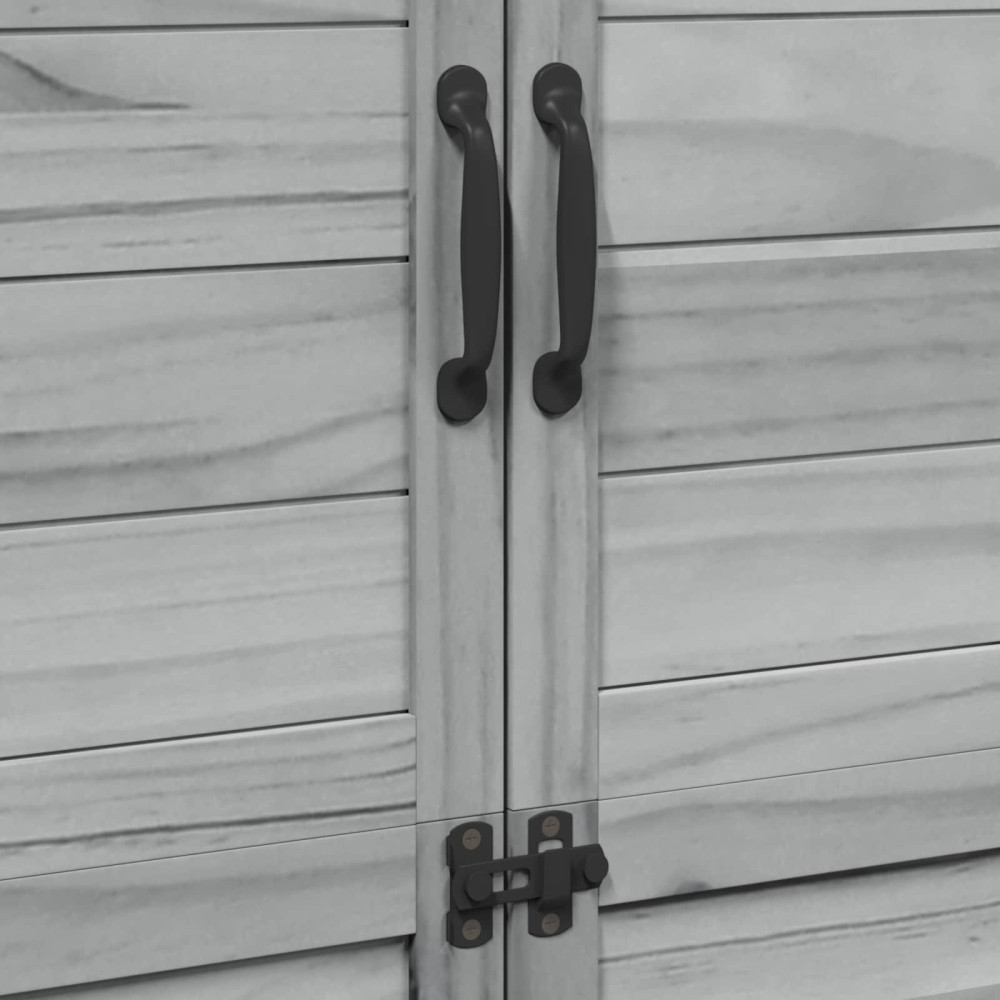 Produktbild för Trädgårdshus Grå 106,5 x 56 x 176 cm Konstruerat trä