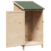 Produktbild för Trädgårdshus med tak Naturlig 59,5 x 56 x 113,5 cm Massivt Furu