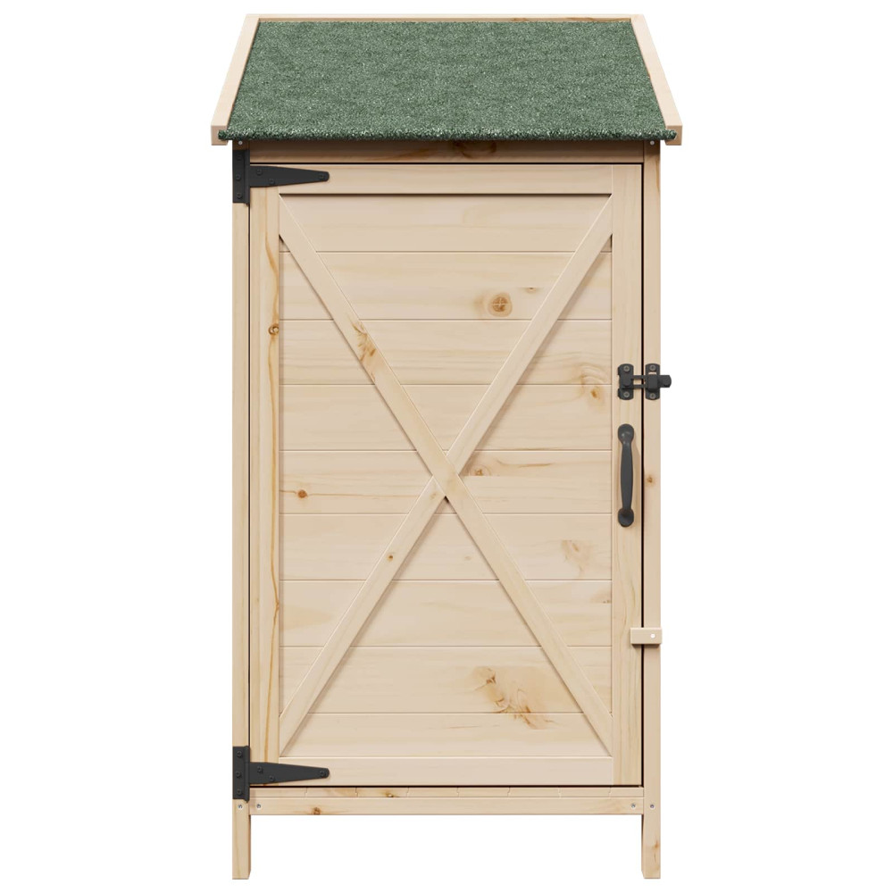 Produktbild för Trädgårdshus med tak Naturlig 59,5 x 56 x 113,5 cm Massivt Furu
