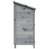 Produktbild för Trädgårdshus med tak Grå 59,5 x 56 x 113,5 cm Massivt Furu
