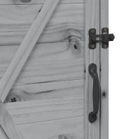 Produktbild för Trädgårdshus med tak Grå 59,5 x 56 x 113,5 cm Massivt Furu