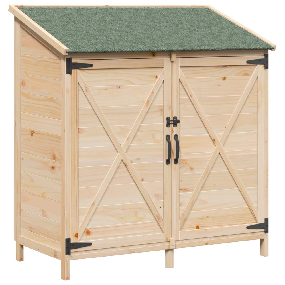 Produktbild för Trädgårdshus med tak Naturlig 106 x 56 x 113,5 cm Massivt Furu