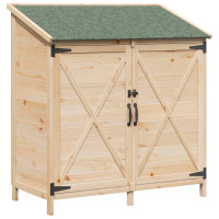 Produktbild för Trädgårdshus med tak Naturlig 106 x 56 x 113,5 cm Massivt Furu