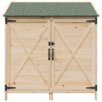 Produktbild för Trädgårdshus med tak Naturlig 106 x 56 x 113,5 cm Massivt Furu
