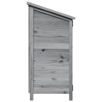 Produktbild för Trädgårdshus med tak Grå 106 x 56 x 113,5 cm Massivt Furu