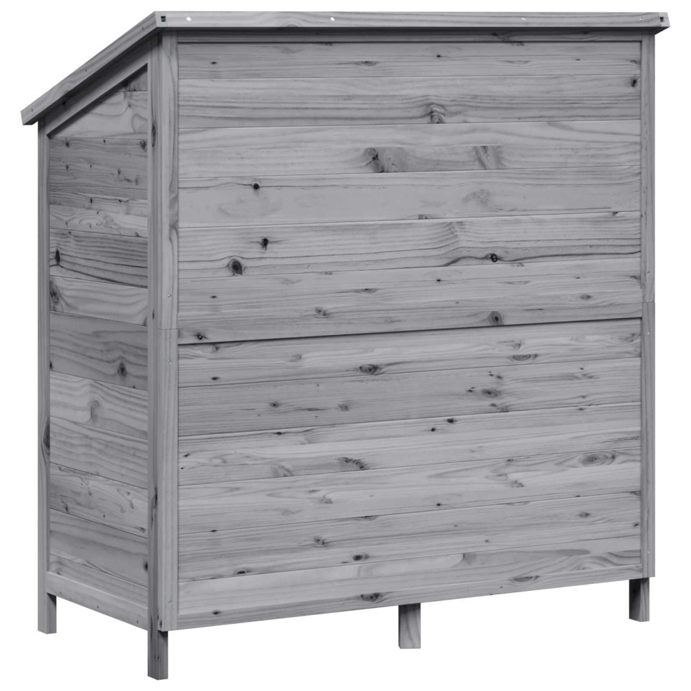 Produktbild för Trädgårdshus med tak Grå 106 x 56 x 113,5 cm Massivt Furu