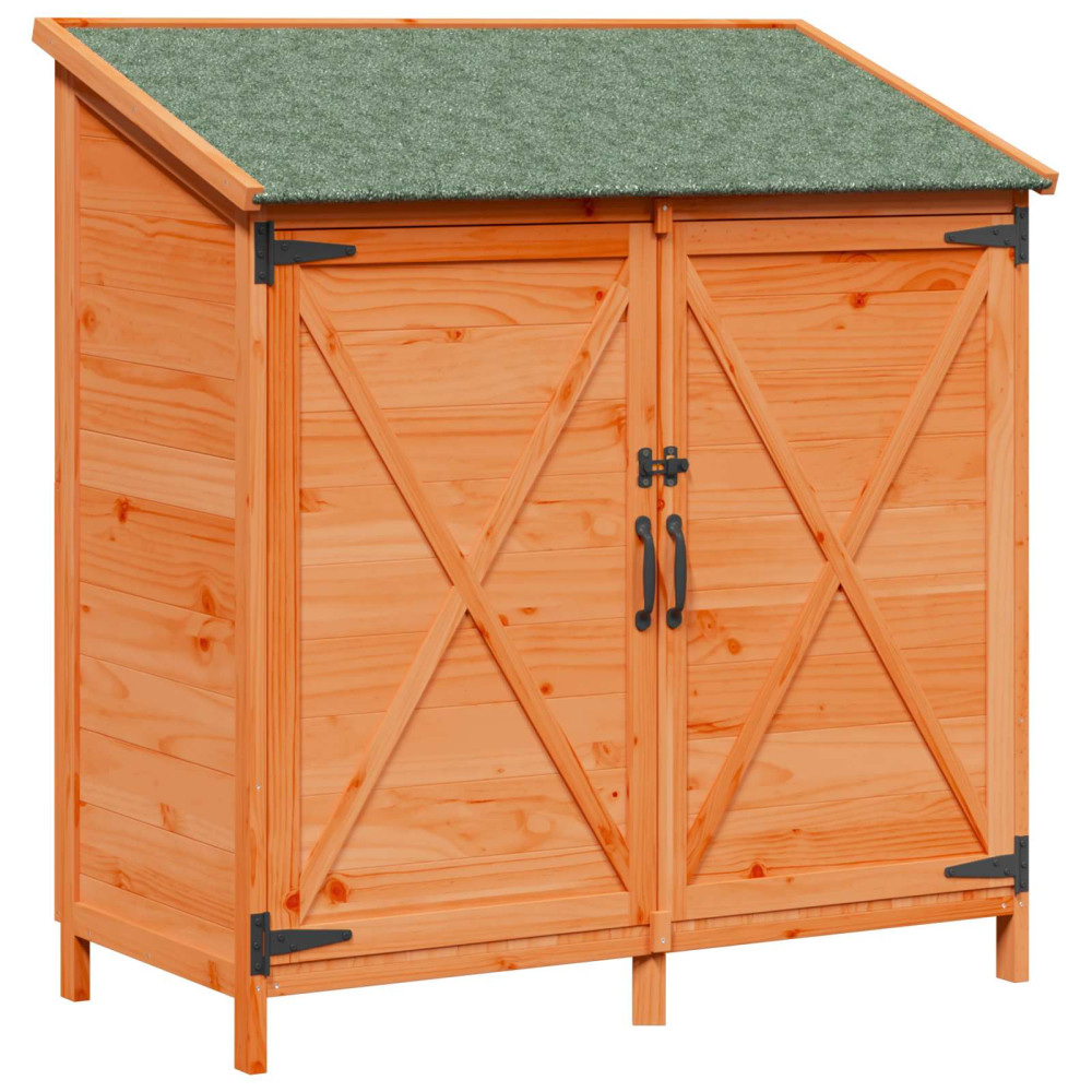 Produktbild för Trädgårdshus med tak Brun 106 x 56 x 113,5 cm Massivt Furu
