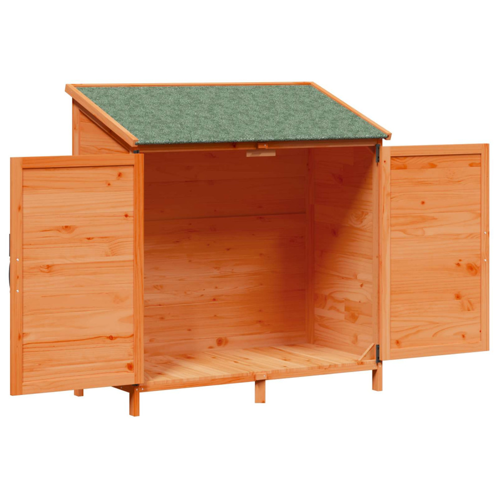 Produktbild för Trädgårdshus med tak Brun 106 x 56 x 113,5 cm Massivt Furu