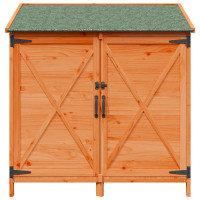 Produktbild för Trädgårdshus med tak Brun 106 x 56 x 113,5 cm Massivt Furu