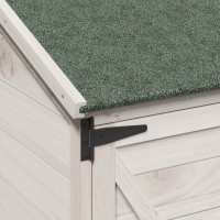Produktbild för Trädgårdshus med tak Vit 106 x 56 x 176,5 cm Massivt Furu