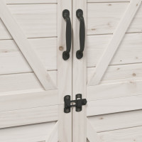Produktbild för Trädgårdshus med tak Vit 106 x 56 x 176,5 cm Massivt Furu
