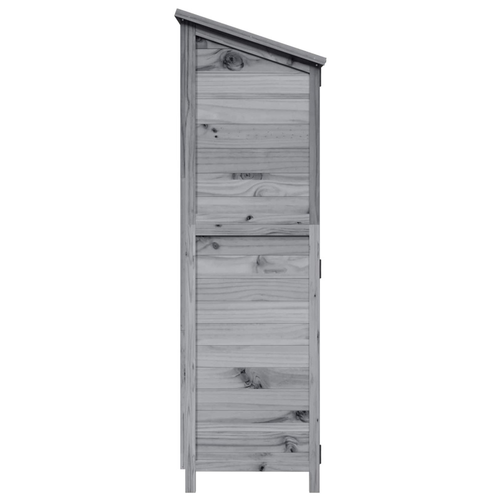Produktbild för Trädgårdshus med tak Grå 106 x 56 x 176,5 cm Massivt Furu