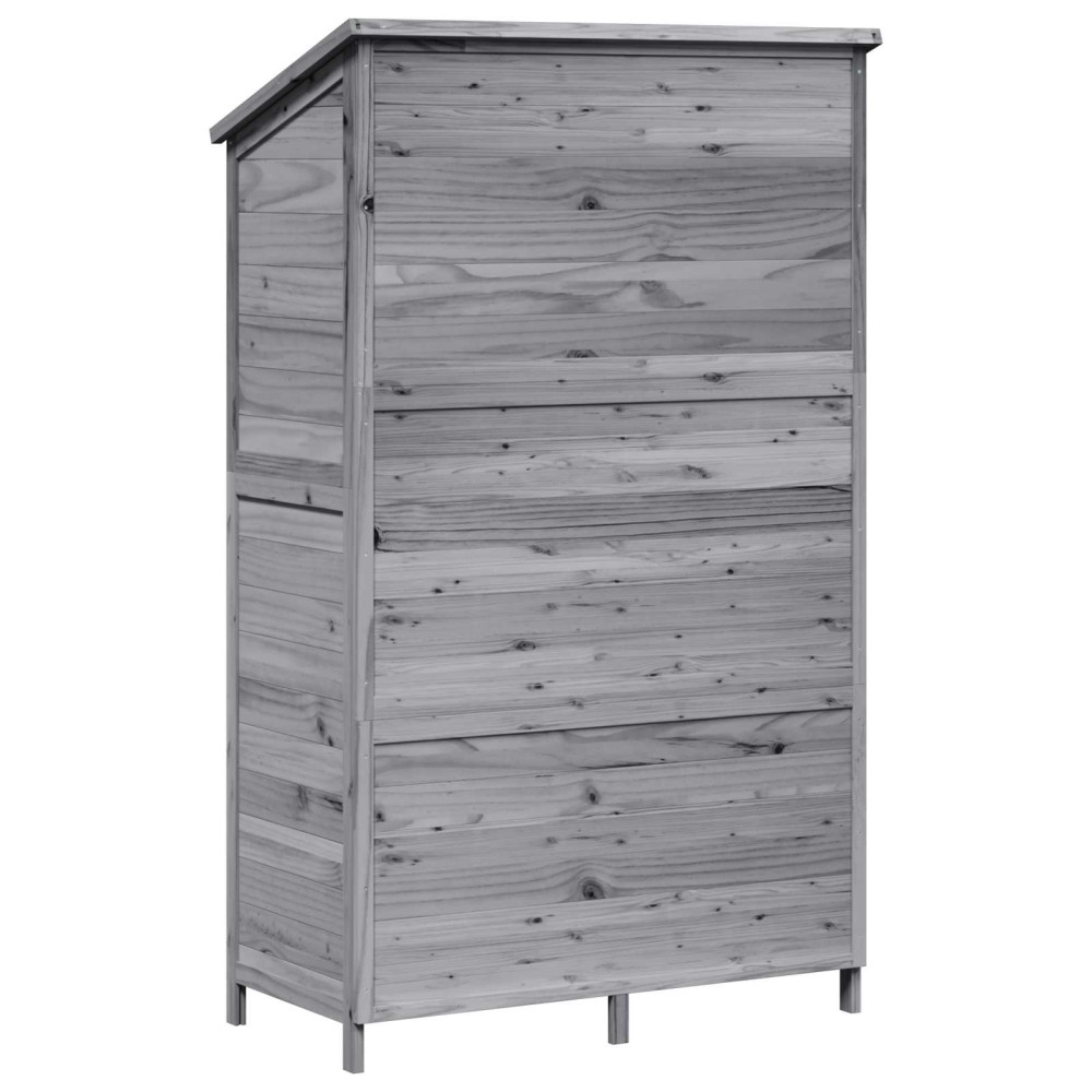 Produktbild för Trädgårdshus med tak Grå 106 x 56 x 176,5 cm Massivt Furu