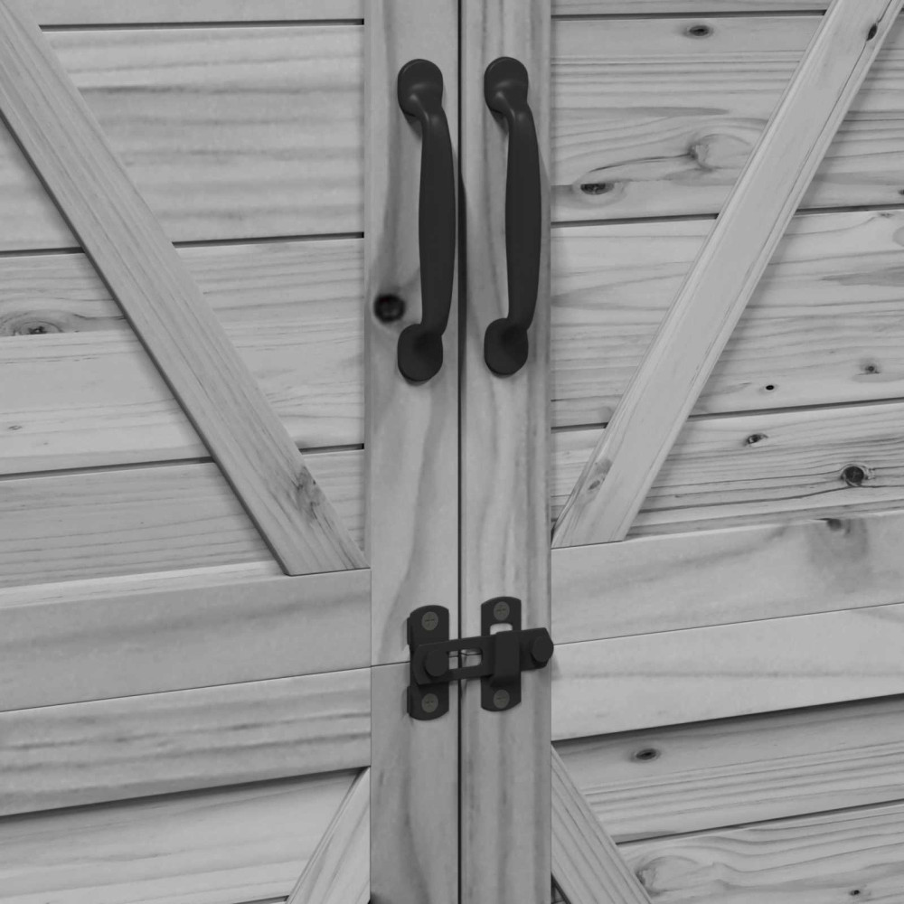 Produktbild för Trädgårdshus med tak Grå 106 x 56 x 176,5 cm Massivt Furu