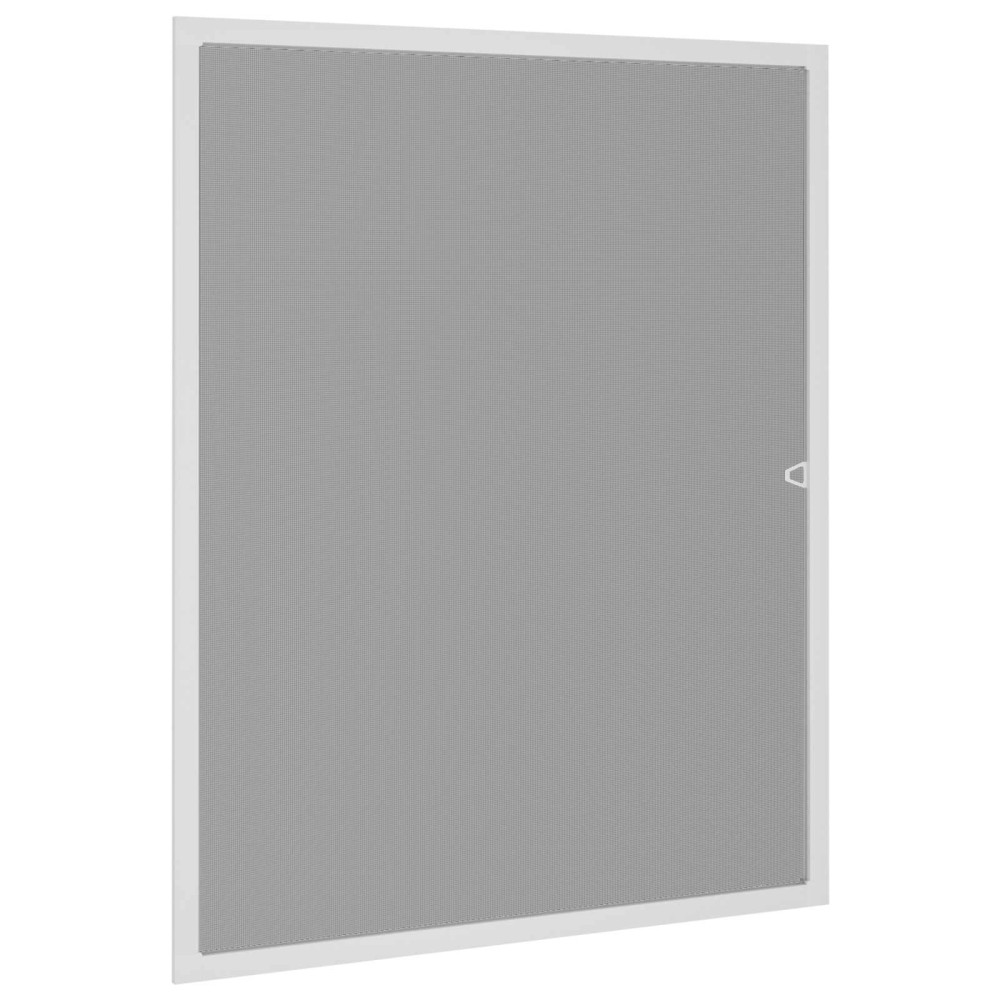Produktbild för Myggnät för fönster Vit 110 x 130 cm Aluminium och Glasfiber