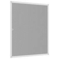 Produktbild för Myggnät för fönster Vit 120 x 140 cm Aluminium och Glasfiber