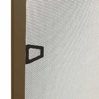 Produktbild för Myggnät för fönster Brun 110 x 130 cm Aluminium och Glasfiber