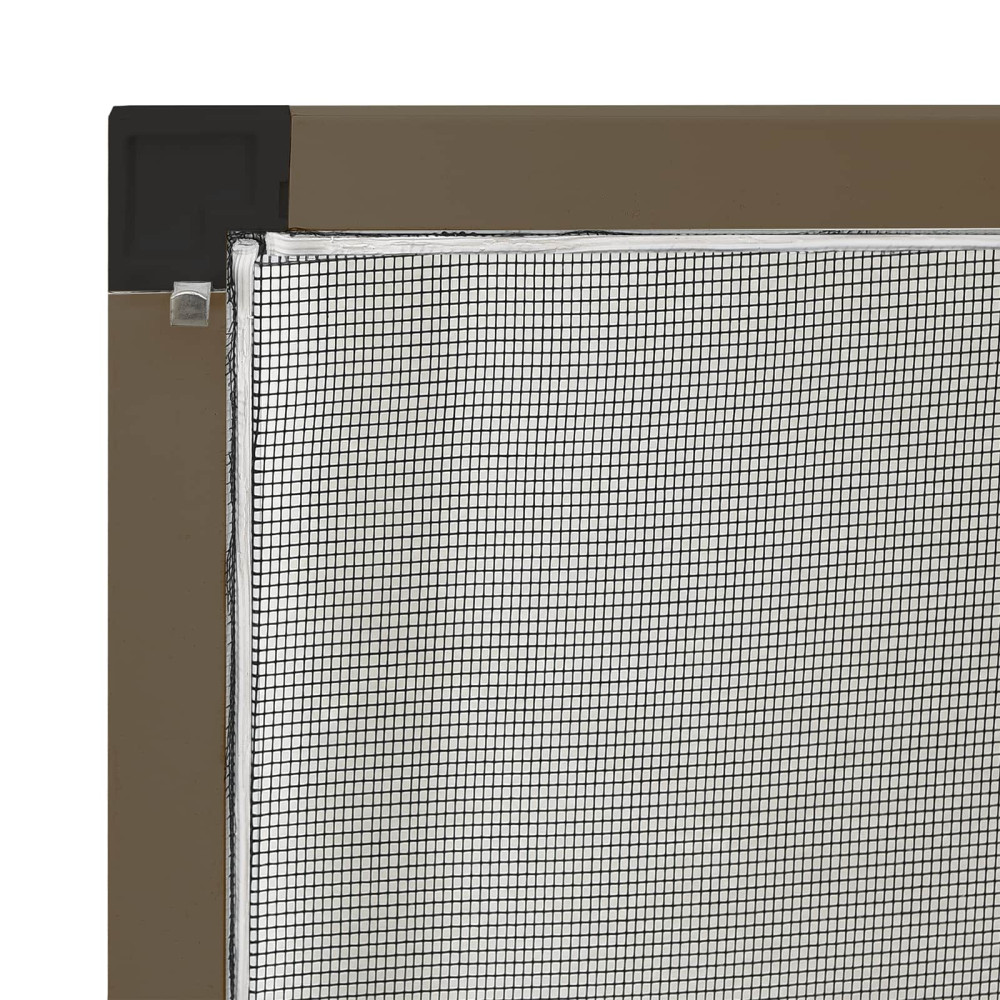Produktbild för Myggnät för fönster Brun 110 x 130 cm Aluminium och Glasfiber