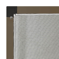 Produktbild för Myggnät för fönster Brun 110 x 130 cm Aluminium och Glasfiber
