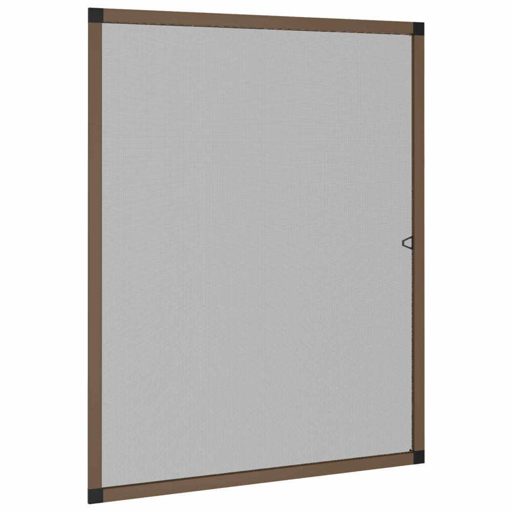 Produktbild för Myggnät för fönster Brun 120 x 140 cm Aluminium och Glasfiber