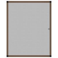 Produktbild för Myggnät för fönster Brun 120 x 140 cm Aluminium och Glasfiber