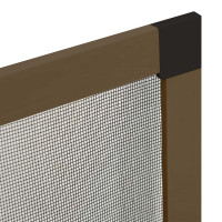 Produktbild för Myggnät för fönster Brun 120 x 140 cm Aluminium och Glasfiber