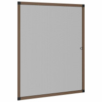 Produktbild för Myggnät för fönster Brun 130 x 150 cm Aluminium och Glasfiber