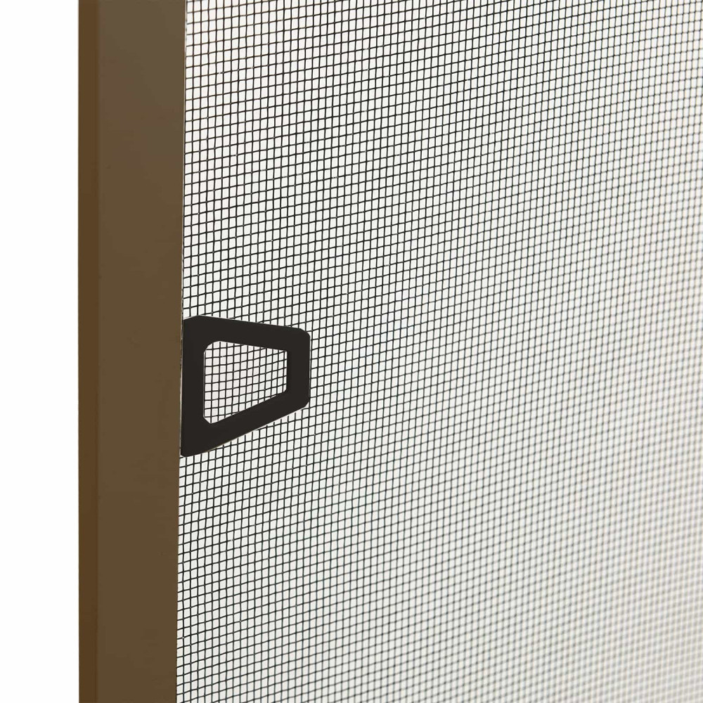 Produktbild för Myggnät för fönster Brun 130 x 150 cm Aluminium och Glasfiber