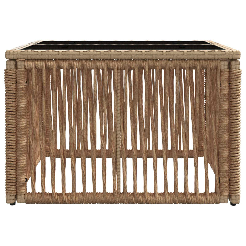 Produktbild för Trädgårdsbord Beige och svart 55 x 55 x 37 cm