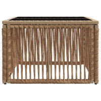 Produktbild för Trädgårdsbord Beige och svart 55 x 55 x 37 cm