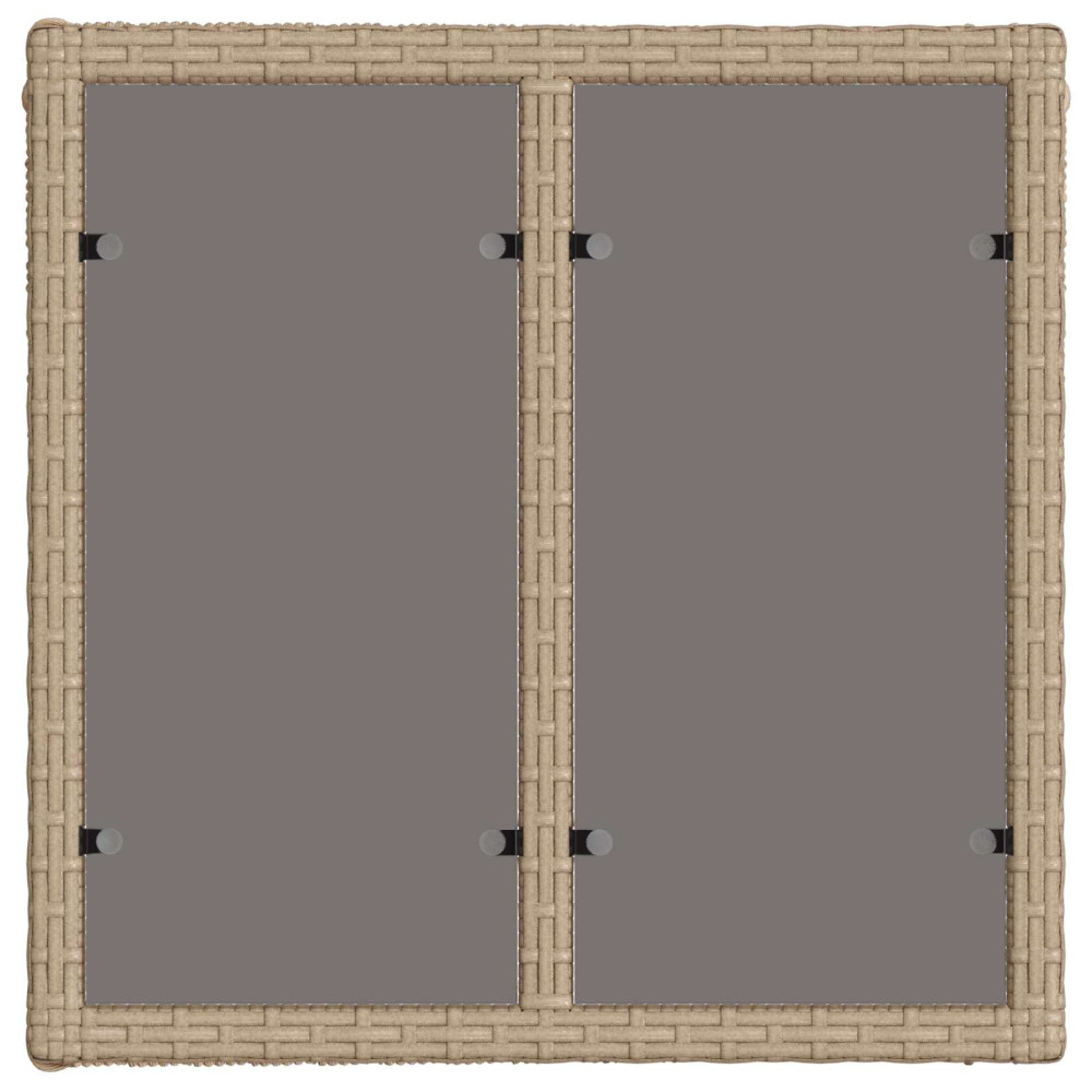 Produktbild för Trädgårdsbord Beige och svart 55 x 55 x 37 cm